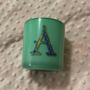 NEW “A” scented monogram candle 7oz